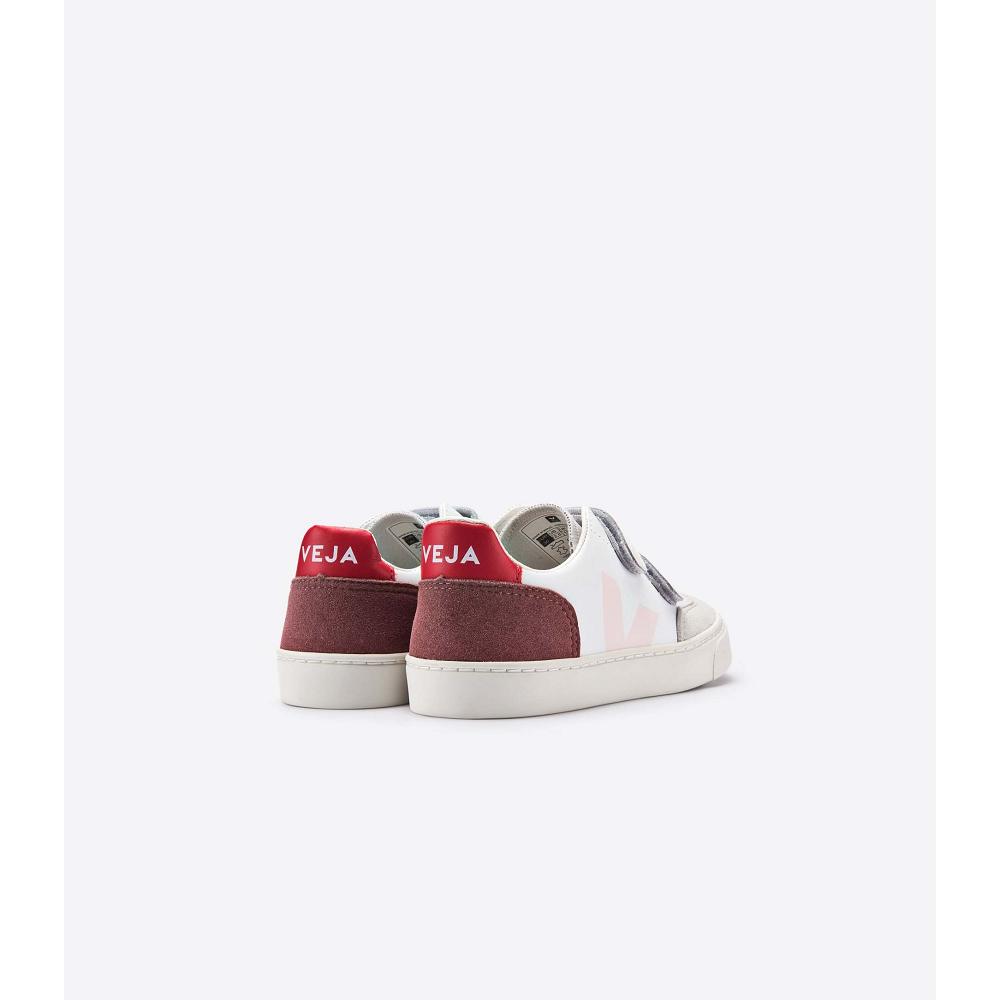 Veja V-12 LEATHER Kids' Sneakers White | NZ 873BEX